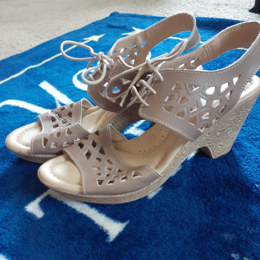 Cute Cork Wedged Heels